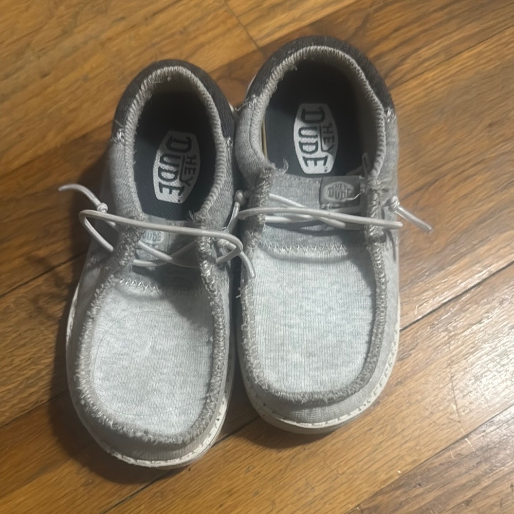 Hey Dude Gray Moccasins Comfortable Slip-On Shoes